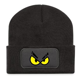 eyes_f2 - Recycled Patch Beanie - dark grey - Front
