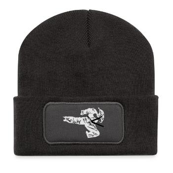 Karate - Recycelte Patch Beanie - Dunkelgrau - Vorne