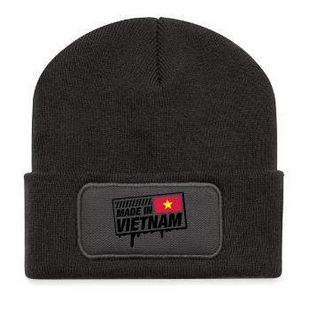 made_in_vietnam_gr3 - Recycelte Patch Beanie - Dunkelgrau - Vorne