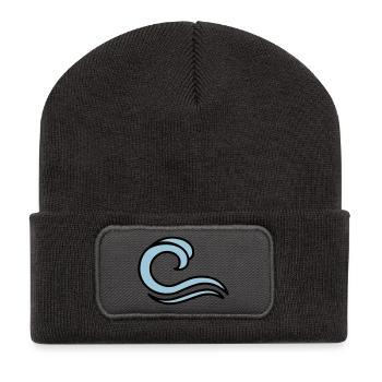 waves - Recycled Patch Beanie - dark grey - Front