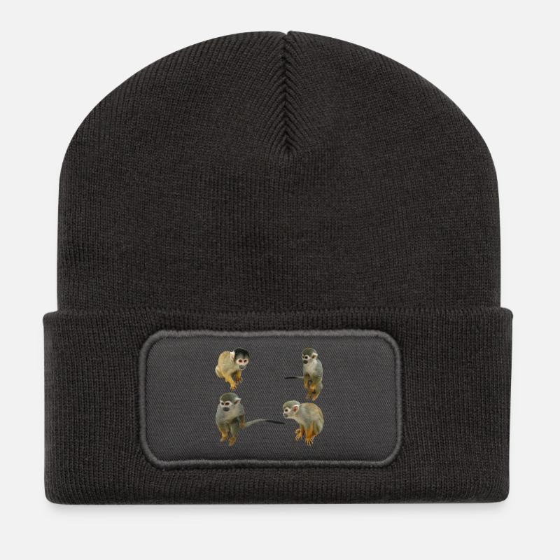 Monkeys - Recycled Patch Beanie - dark grey