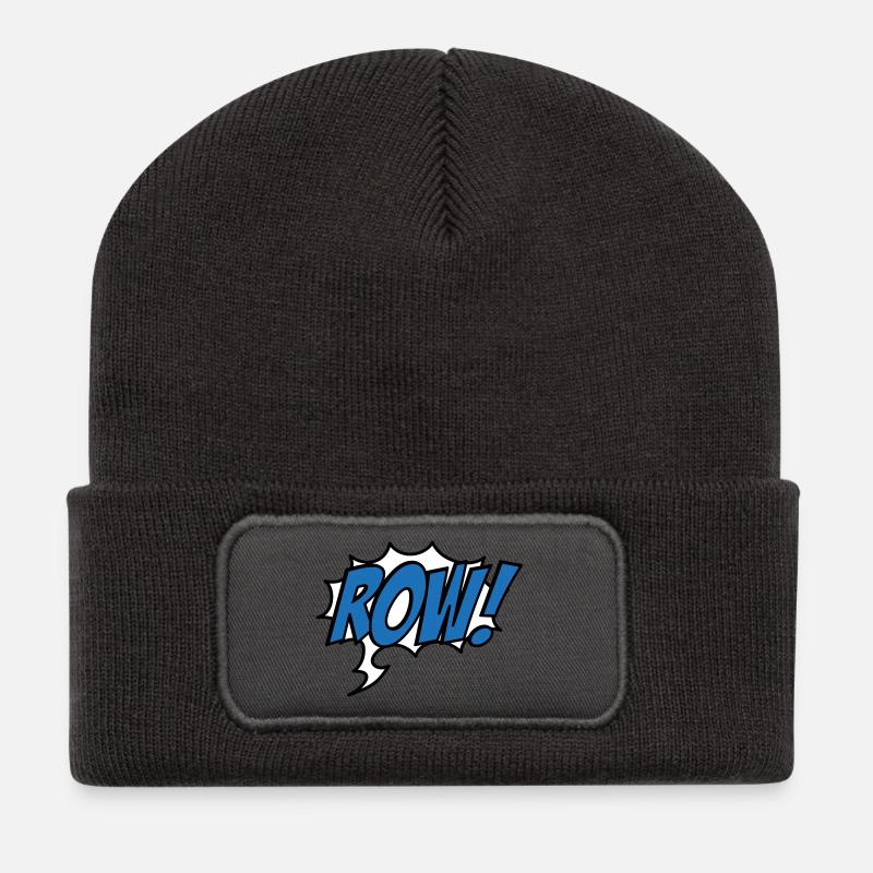 rudern - Recycelte Patch Beanie - Dunkelgrau