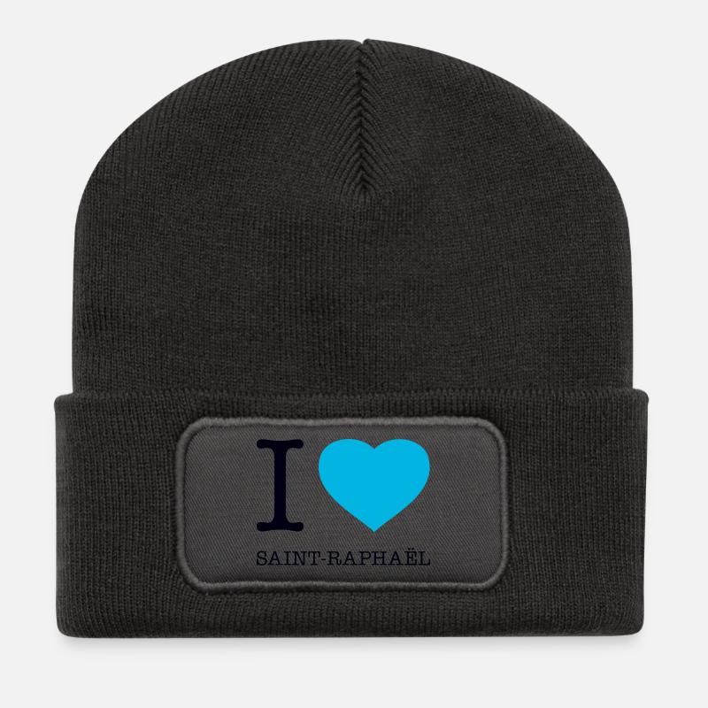 J’AIME SAINT-RAPHAËL - Beanie recyclé à patch - charbon