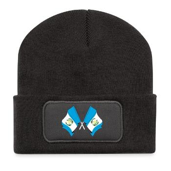 Zwei Flaggen Guatemala - Recycelte Patch Beanie - Dunkelgrau - Vorne