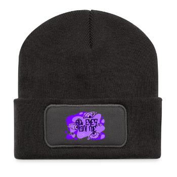 Les yeux sur moi - Calypso Blous - Beanie recyclé à patch - charbon - Devant