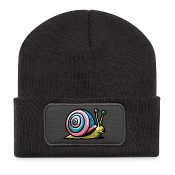 Snail - Recycled Patch Beanie - dark grey - Front