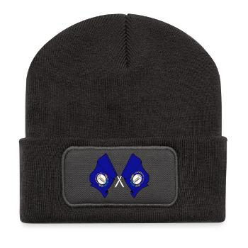 Zwei Flaggen durchquerten Kentucky - Recycelte Patch Beanie - Dunkelgrau - Vorne