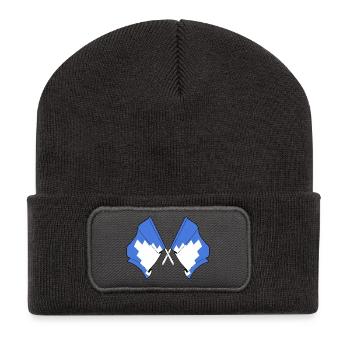 Deux drapeaux croisés d’Akershus - Beanie recyclé à patch - charbon - Devant