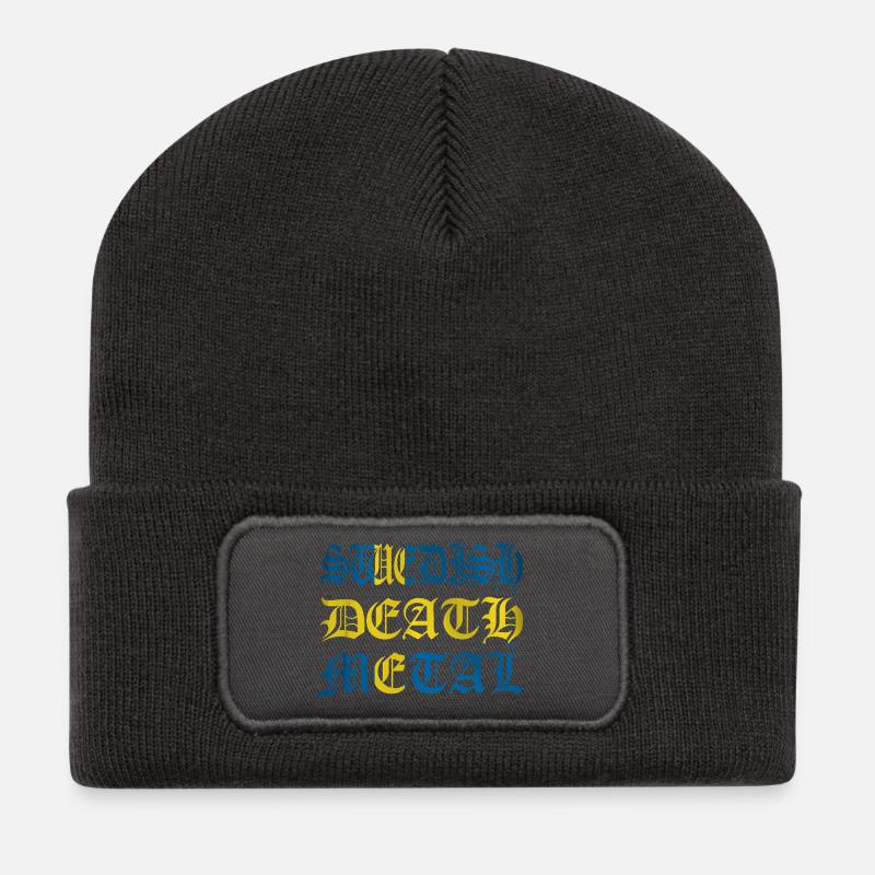 Schwedischer Tod - Recycelte Patch Beanie - Dunkelgrau