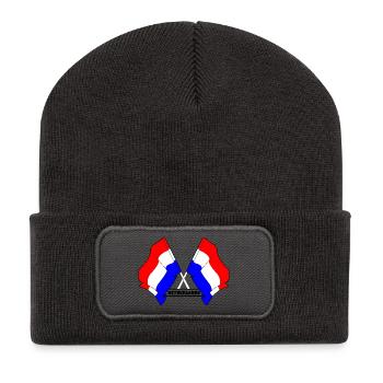 Drapeaux croisés des Pays-Bas - Beanie recyclé à patch - charbon - Devant