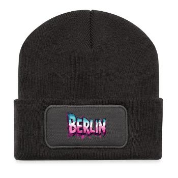 Berlin Graffiti Font Street Art Urban Style - Recycled Patch Beanie - dark grey - Front