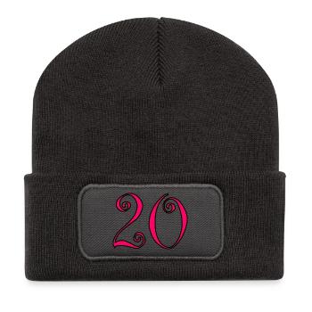 Farbe2-460_text234-2-50-5-4-8-6-8-7-3-0-6-3-3 - Recycelte Patch Beanie - Dunkelgrau - Vorne