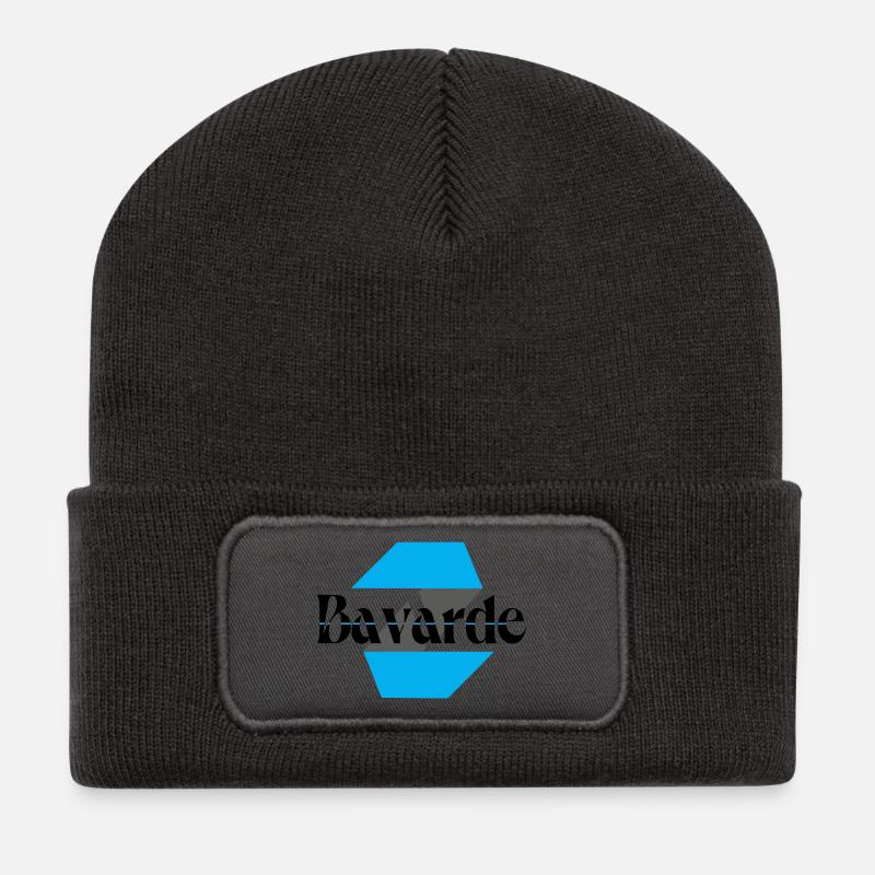 Logo bavarde - Beanie recyclé à patch - charbon