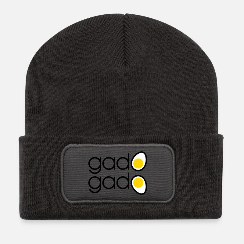 Gado Gado indonésien - Beanie recyclé à patch - charbon