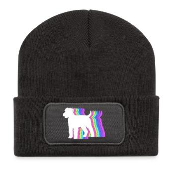 Wheaten Terrier - Recycelte Patch Beanie - Dunkelgrau - Vorne