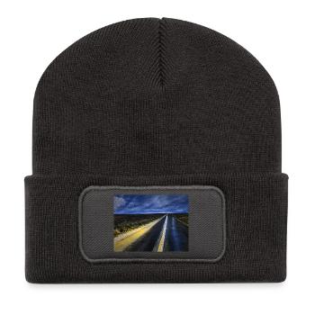 Endloser Weg - Recycelte Patch Beanie - Dunkelgrau - Vorne