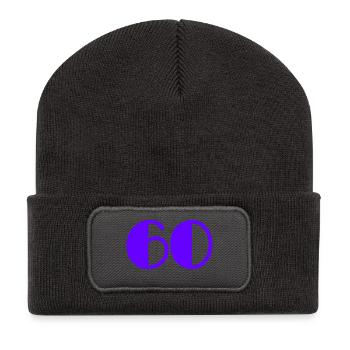 60 YEARS. 60TH ANNIVERSARY. BIRTHDAY 60 YEARS. 60 - Recycled Patch Beanie - dark grey - Front