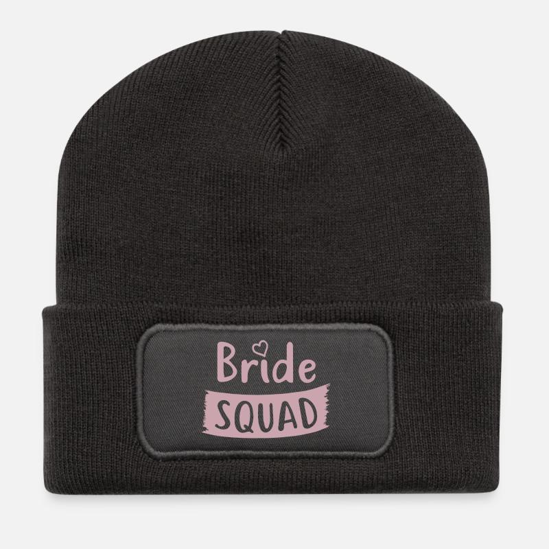 Junggessellinenabschied - BRIDE SQUAD - Beanie recyclé à patch - charbon