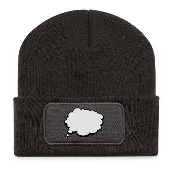2541614 15422398 denkblase - Recycelte Patch Beanie - Dunkelgrau - Vorne