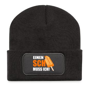 Einen Scheiss muss ich! Summer Shirt Lustig - Recycelte Patch Beanie - Dunkelgrau - Vorne