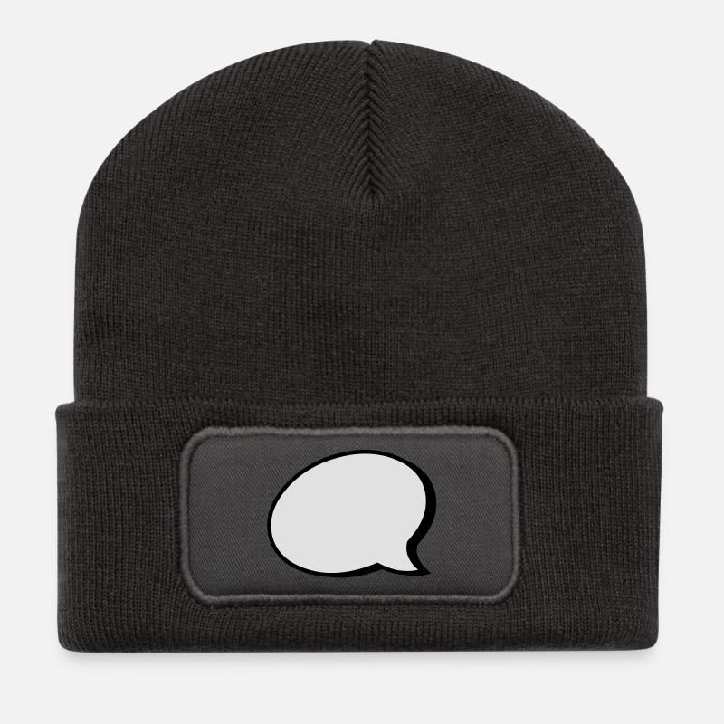 Sprechblase - Recycelte Patch Beanie - Dunkelgrau