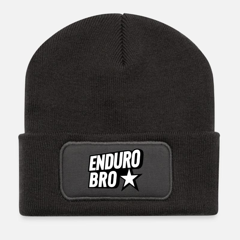 Enduro Bro MTB Team - Recycelte Patch Beanie - Dunkelgrau
