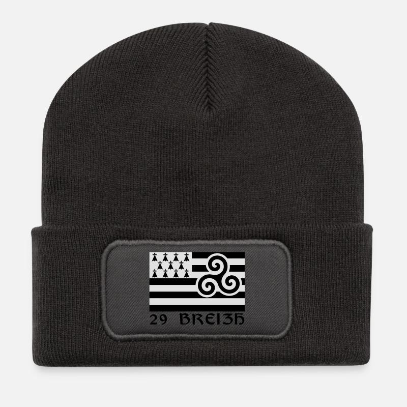 29 Breizh Finistère Bretagne - Beanie recyclé à patch - charbon