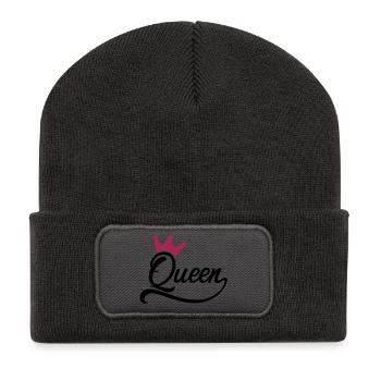 pouvoir des femmes - Beanie recyclé à patch - charbon - Devant