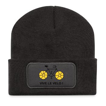 RETRAITE. BONNE RETRAITE. JOYEUSE RETRAITE - Beanie recyclé à patch - charbon - Devant