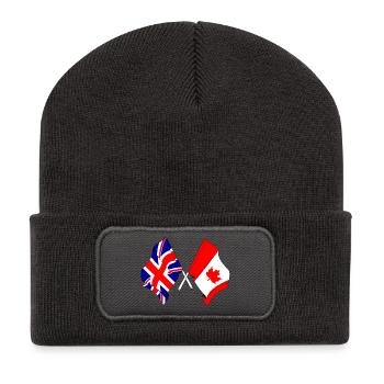 Flag of England and flag Canada - Recycled Patch Beanie - dark grey - Front
