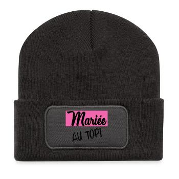 FUTURE MARIEE. EVJF. MARIEE. TEAM. TEAM MARIEE - Beanie recyclé à patch - charbon - Devant