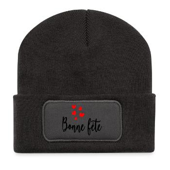HAPPY BIRTHDAY. MOM. MOTHER'S DAY - Recycled Patch Beanie - dark grey - Front