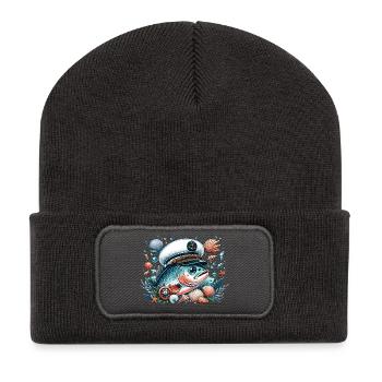 Capitaine Salmon - Beanie recyclé à patch - charbon - Devant