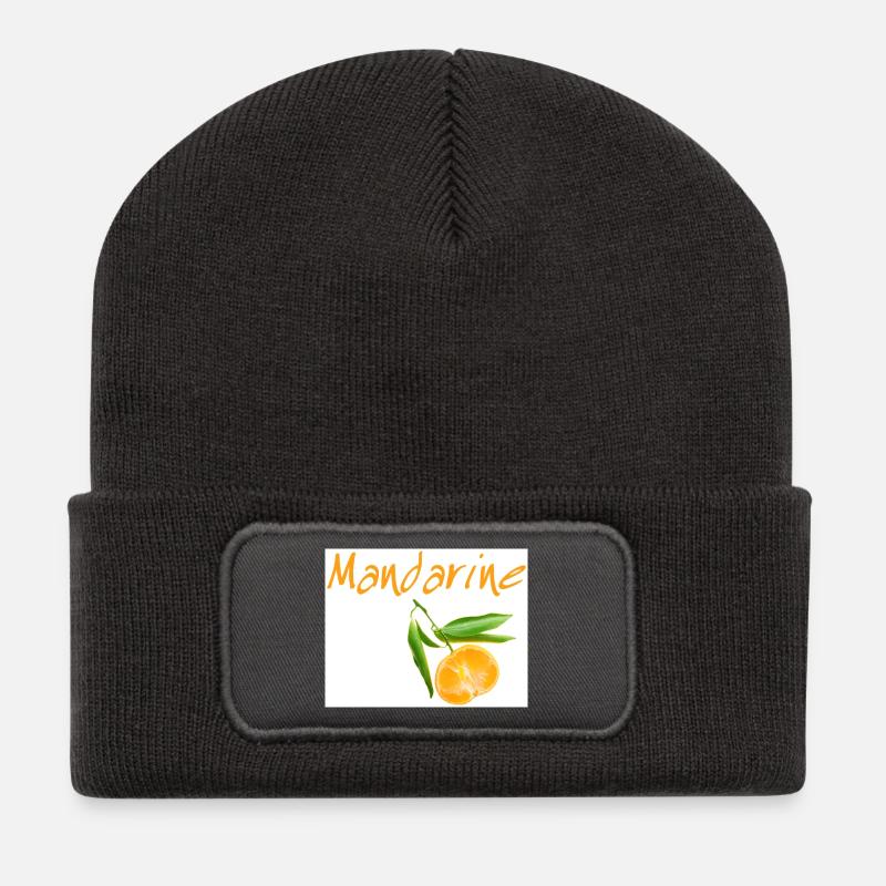 Mandarine - Recycelte Patch Beanie - Dunkelgrau