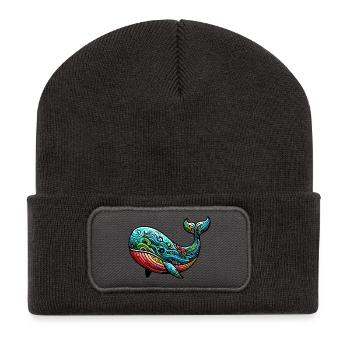 Wal - Recycelte Patch Beanie - Dunkelgrau - Vorne