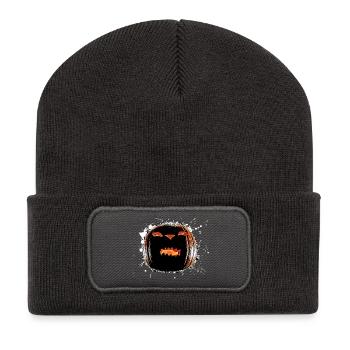 Pumpkin Halloween - Recycled Patch Beanie - dark grey - Front