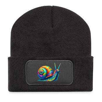 Snail - Recycled Patch Beanie - dark grey - Front