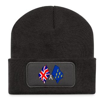 West Sussex flag & British flag - Recycled Patch Beanie - dark grey - Front