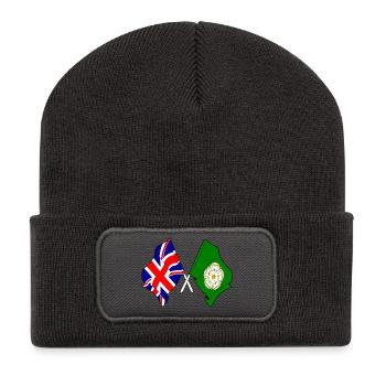 North Yorkshire et Grande-Bretagne croisés - Beanie recyclé à patch - charbon - Devant