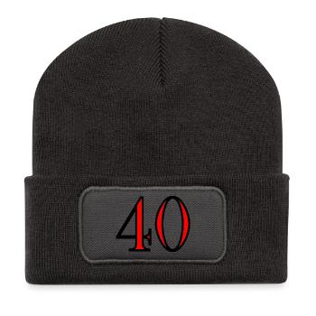 40. 40 YEARS. 40th ANNIVERSARY. 40 YEARS ANNIVERSARY. - Recycled Patch Beanie - dark grey - Front