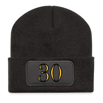 30. 30 ANS. 30e ANNIVERSAIRE. ANNIVERSAIRE 30 ANS. - Beanie recyclé à patch - charbon - Devant