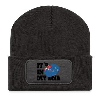 C’est dans mon ADN Gènes néo-zélandais drôles NZ - Beanie recyclé à patch - charbon - Devant