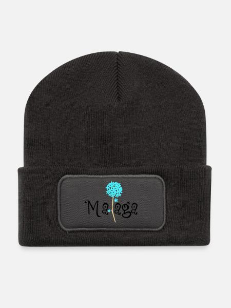 Malaga Biznaga - Recycelte Patch Beanie - Dunkelgrau