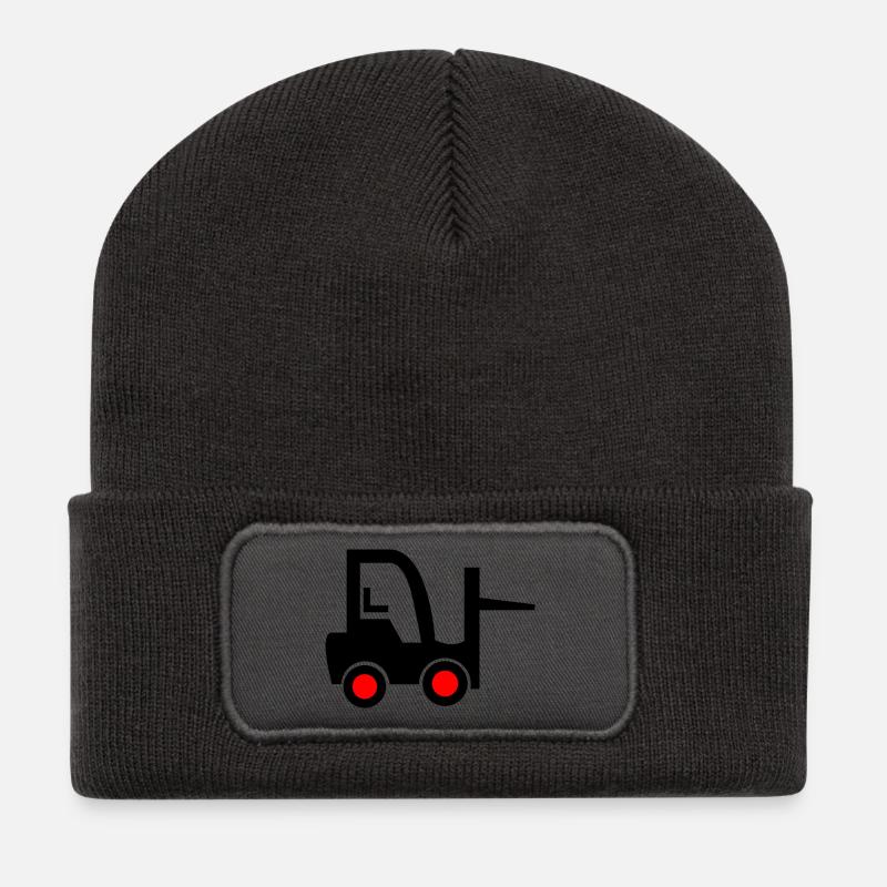 Gabelstapler - Recycelte Patch Beanie - Dunkelgrau