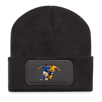 Football Duel - Beanie recyclé à patch - charbon - Devant