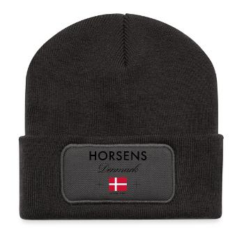 Horsens Danemark coordonne un souvenir de voyage - Beanie recyclé à patch - charbon - Devant