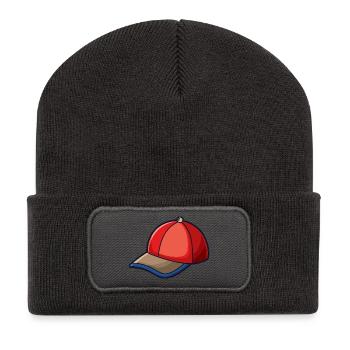 Casquette de baseball de dessins animés - Beanie recyclé à patch - charbon - Devant