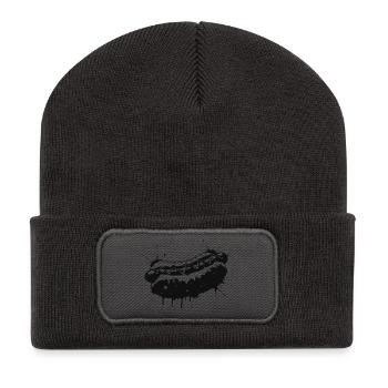 Hot Dog Ink Splash & Splash Black - Recycelte Patch Beanie - Dunkelgrau - Vorne