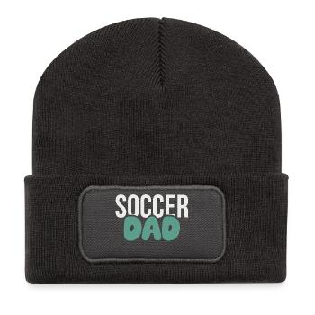 Soccer Dad Bold Style  - Recycled Patch Beanie - dark grey - Front