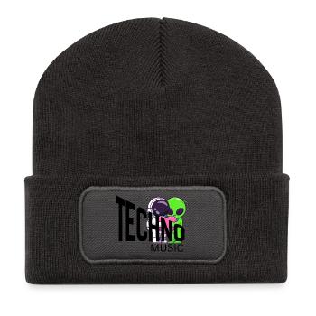 Alien Hug Duo Neon Glow - Recycled Patch Beanie - dark grey - Front